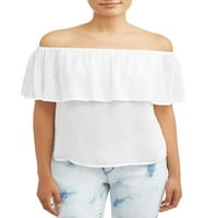 Sofia Jeans Off-the-Shoulder Ruffle Top Women's