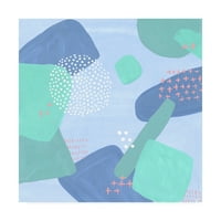 Търговски марки изобразително изкуство пространства между сини форми и платно изкуство от Мелиса Уанг