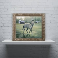 Изобразително изкуство' в пасището ' платно изкуство от Джени Нюланд, Златна украсена рамка
