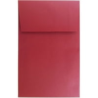 Пликове за политика, 6х9. 5, червен металик, пакет 50, Юпитер Червен