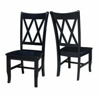 Двойни столове за хранене-Комплект в Черно