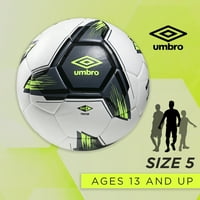 Умбро Тристар размер за възрастни и тийнейджъри футболна топка, бяло сиво жълто
